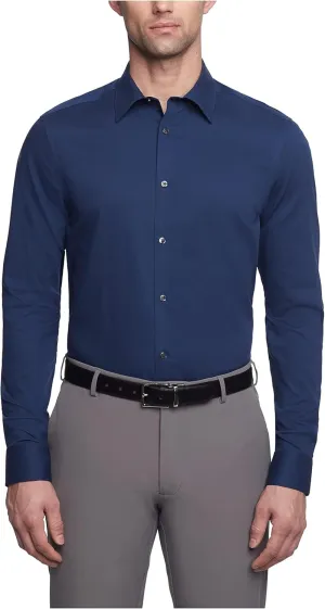 Calvin Klein Men's Slim Fit Non Iron Solid Dress Shirt - Amazon Exclusive