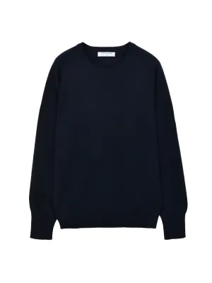Classic Crew Neck Sweater_Dark Navy