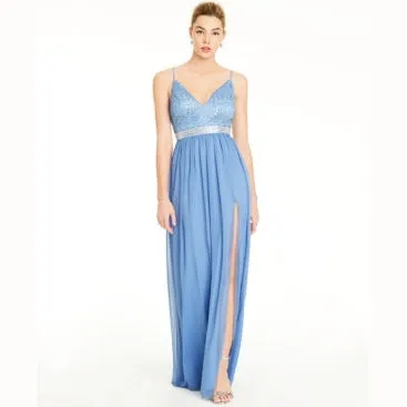 Emerald Sundae Juniors Embellished Lace and Chiffon Gown, Size 15