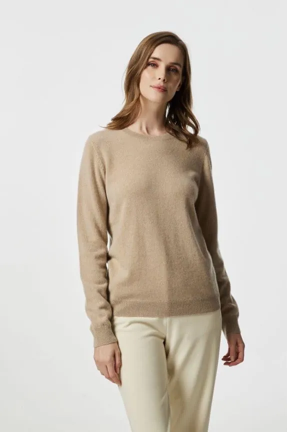 EURKEA Women's Crewneck 100% Cashmere Sweater, Cozy Pullover Winter Top for Women, Gift Ready