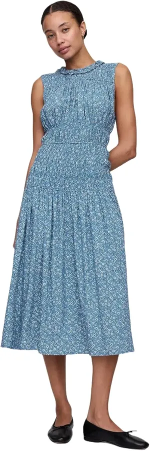 GAP Women's Smocked Midi Dress