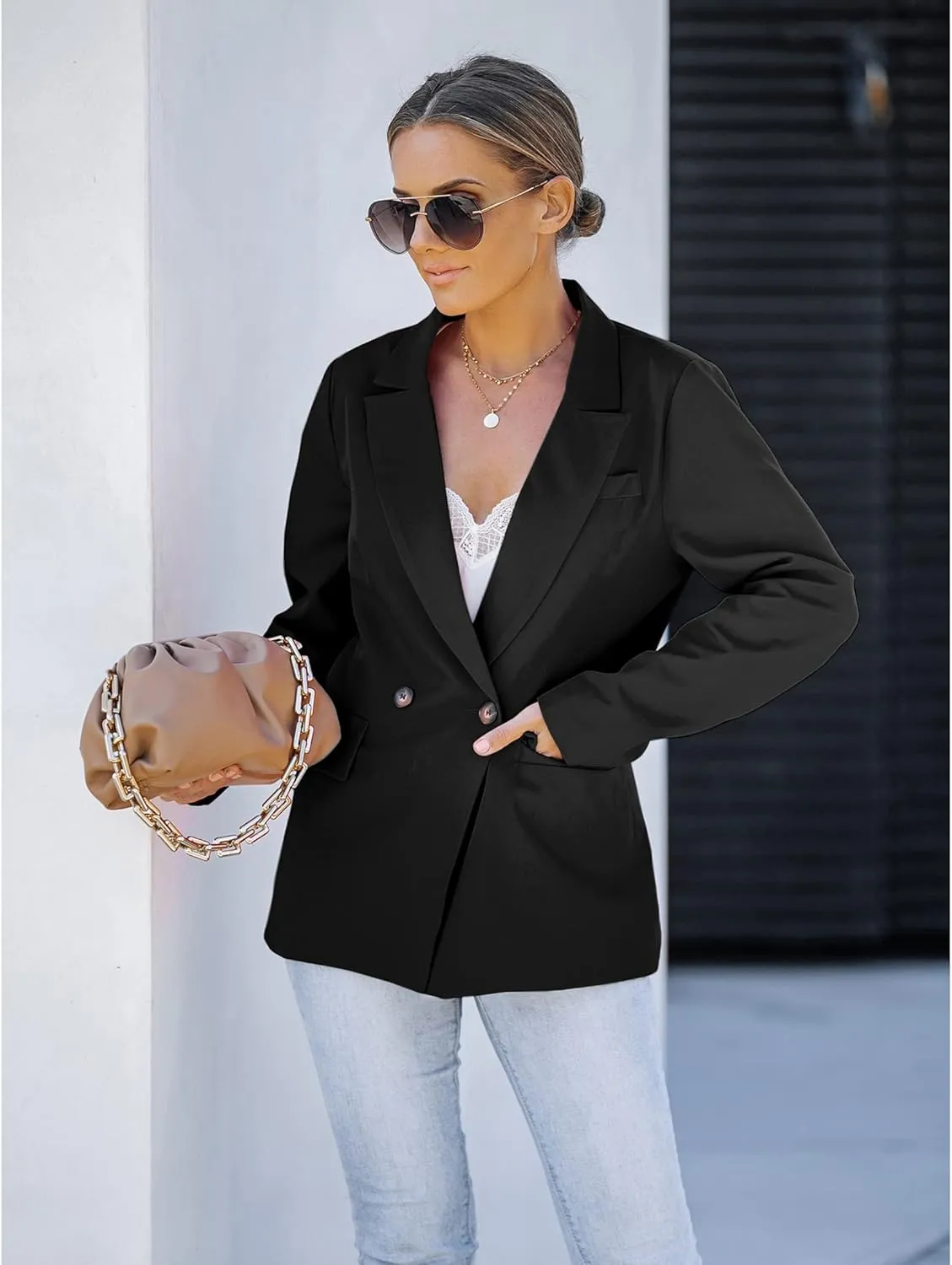 luvamia Blazer Jackets for Women Work Casual Office Long Sleeve Fashion Dressy Business Outfits