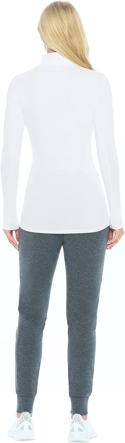 Natural Uniforms Women's Long Sleeve Mock Turtle-Neck T-Shirt Under Scrub