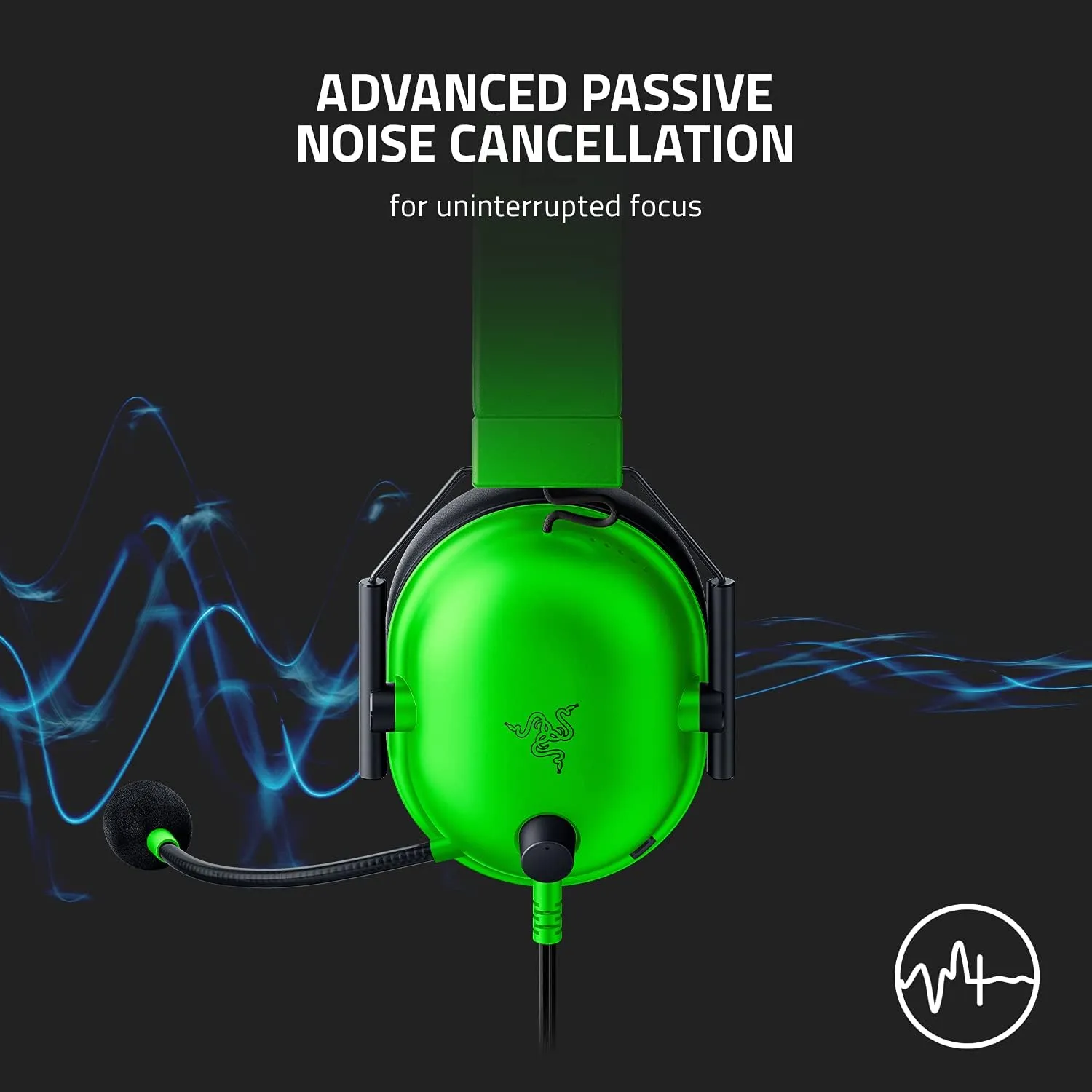 Razer BlackShark V2 X Gaming Headset: 7.1 Surround Sound - 50mm Drivers - Memory Foam Cushion - for PC, PS4, PS5, Switch - 3.5mm Audio Jack - Green