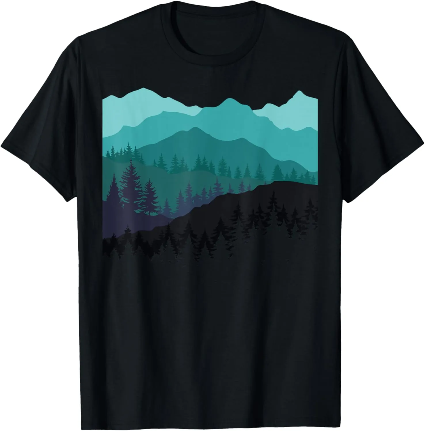 Timeless Mountain, Nature Trees and Forest T-Shirt