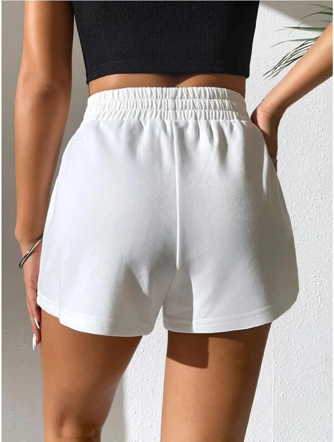Uillui Sweat Shorts Womens 5" Comfy Cotton Athletic Gym Shorts High Waisted Workout Running Shorts Casual Jogger Short Pants