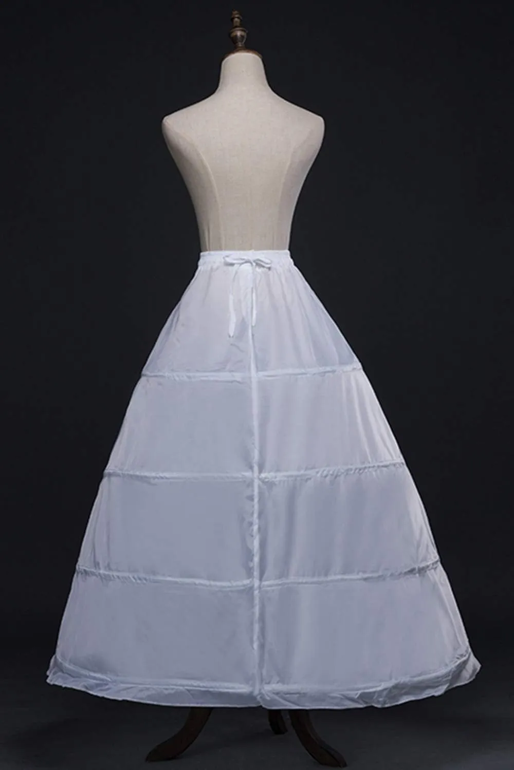 YULUOSHA Women Crinoline Petticoat 4 Hoop A-line Skirt Slips Floor Length Underskirt for Wedding Ball Gown Bridal Dress