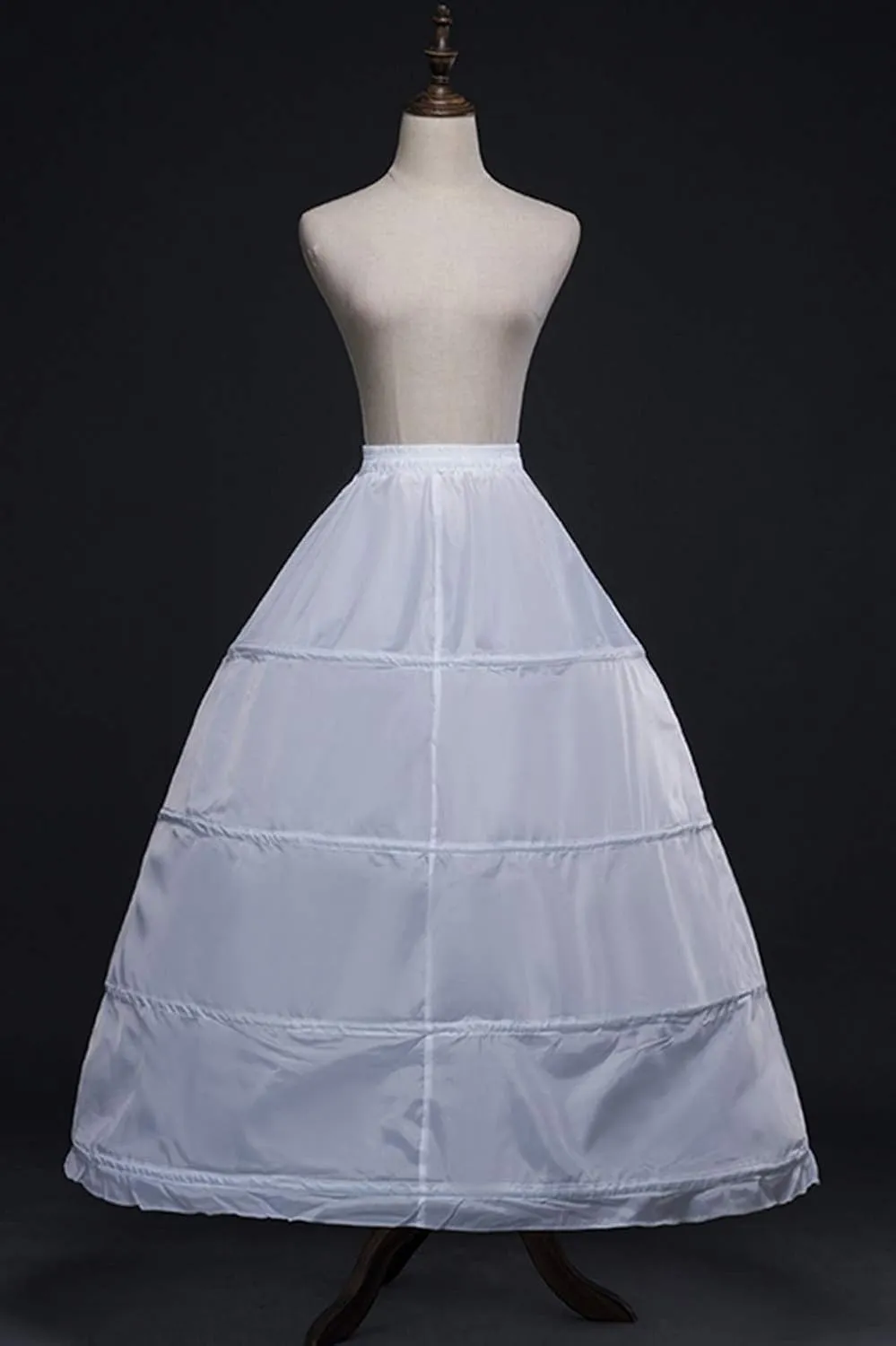 YULUOSHA Women Crinoline Petticoat 4 Hoop A-line Skirt Slips Floor Length Underskirt for Wedding Ball Gown Bridal Dress