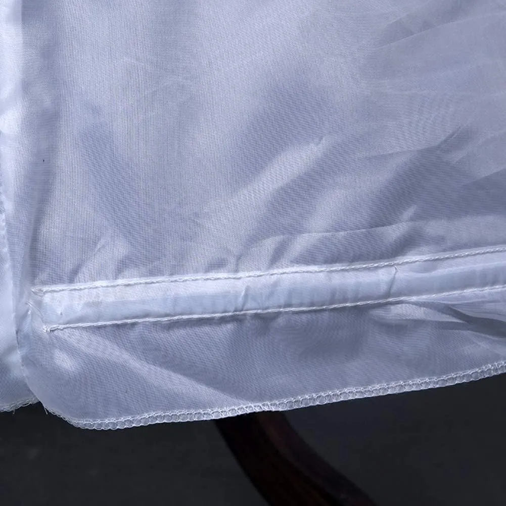 YULUOSHA Women Crinoline Petticoat 4 Hoop A-line Skirt Slips Floor Length Underskirt for Wedding Ball Gown Bridal Dress