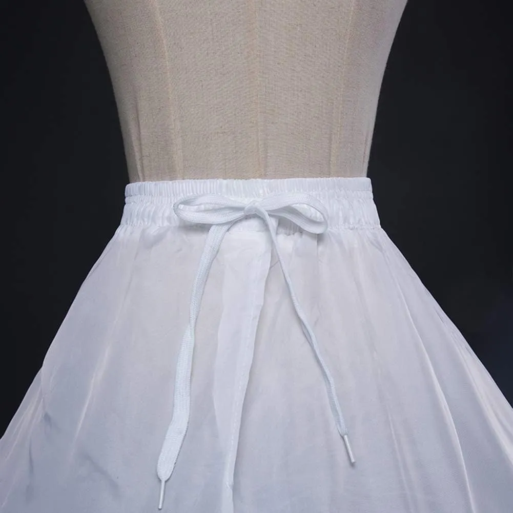 YULUOSHA Women Crinoline Petticoat 4 Hoop A-line Skirt Slips Floor Length Underskirt for Wedding Ball Gown Bridal Dress